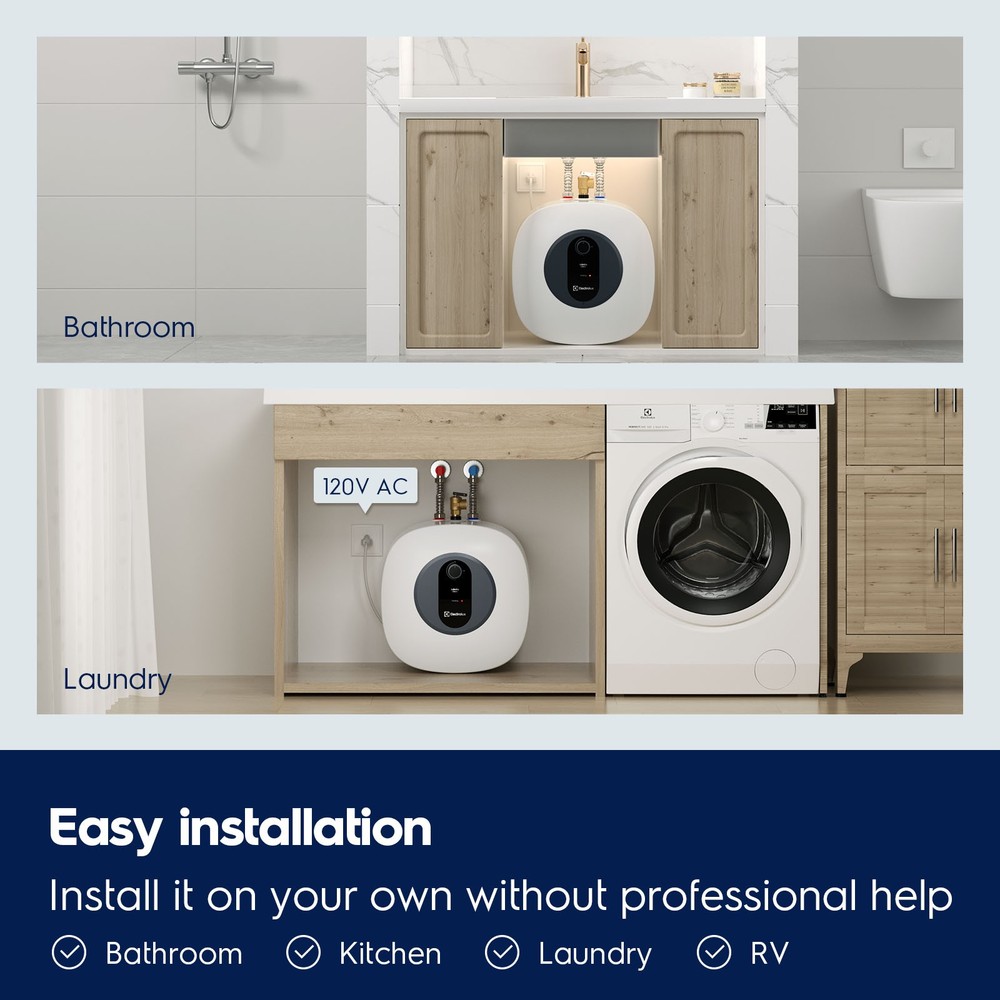 Electrolux 8.0 Gal Electric Mini Tank Water Heater Instant Hot Bolier On-demand
