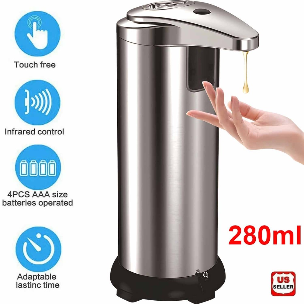 280ML Touchless Soap Dispenser Kitchen Automatic Hand Liquid Pump Lotion Bottle