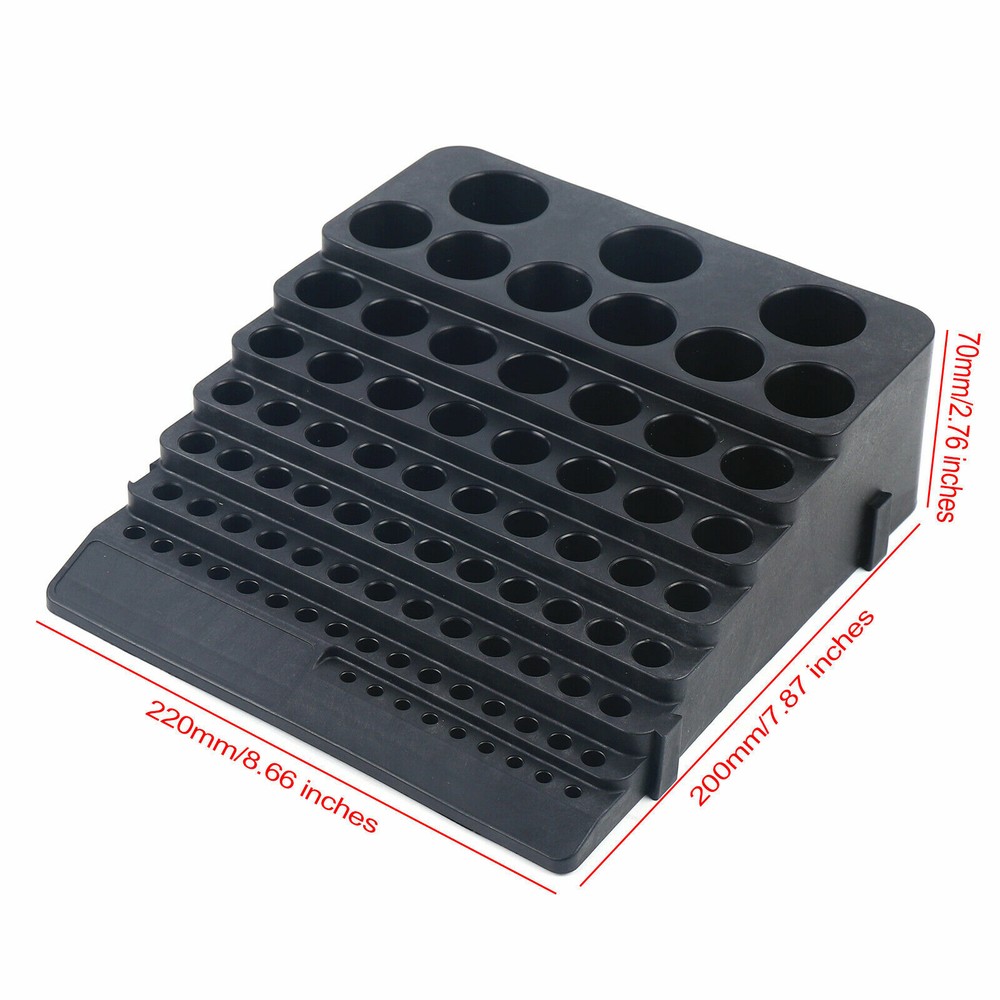 84Holes Bit Holder Organize Box Rack Organizer Stand Container Drill Bit Storage