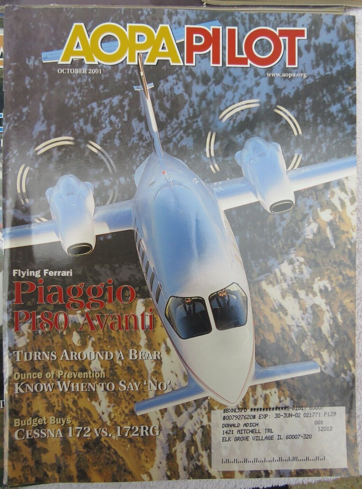 12 Issues 2001 AOPA Pilot Magazine - January to December