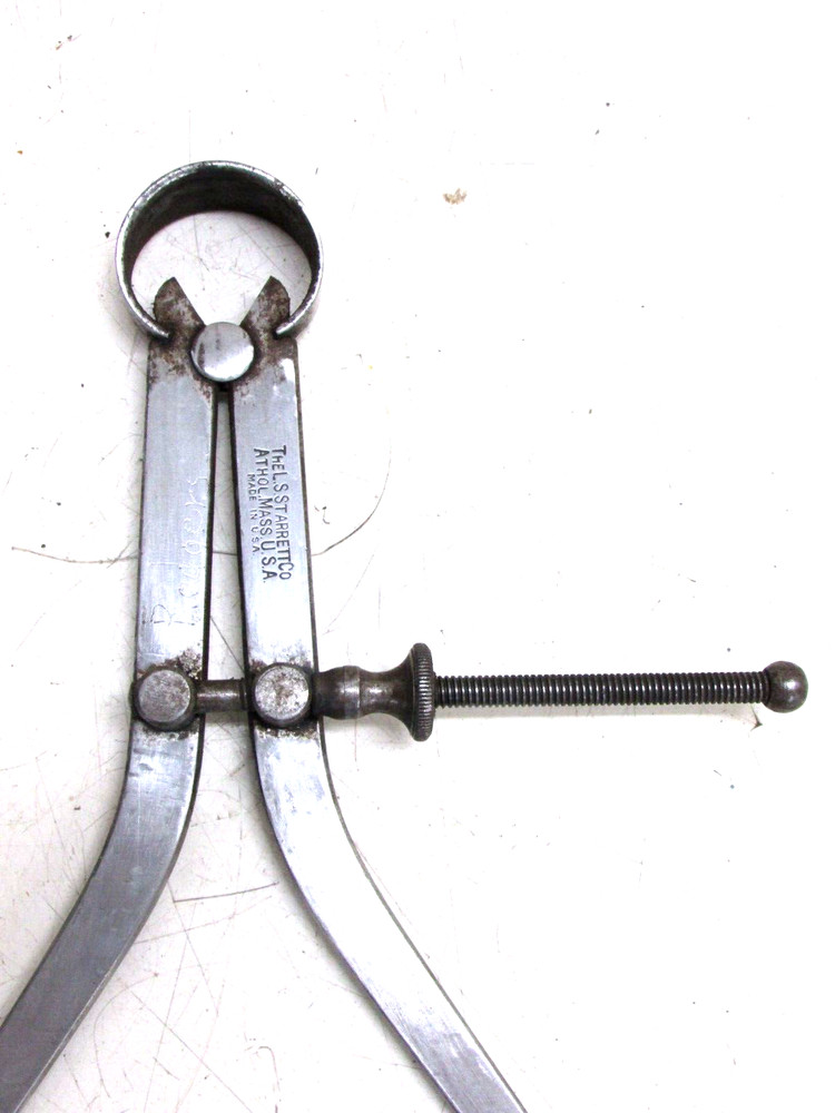 STARRETT TOOLS 8” SPRING JOINT OUTSIDE CALIPERS, FLAT LEG, USA