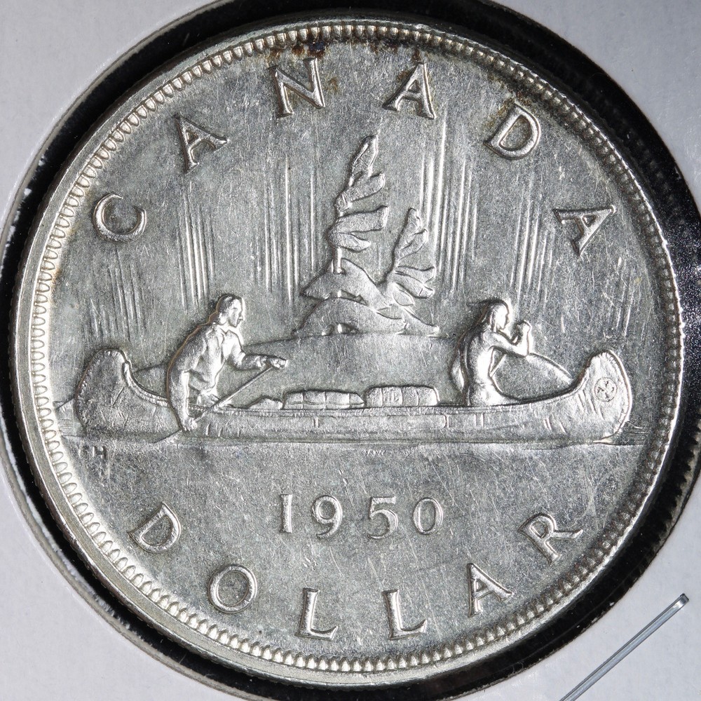 1950 Canada SILVER One Dollar E389 TIXHP
