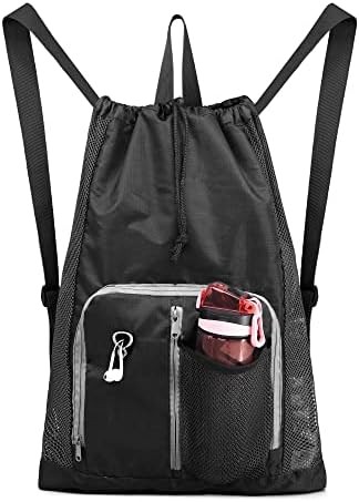 BeeGreen Mesh Drawstring Backpack for Swim Gym