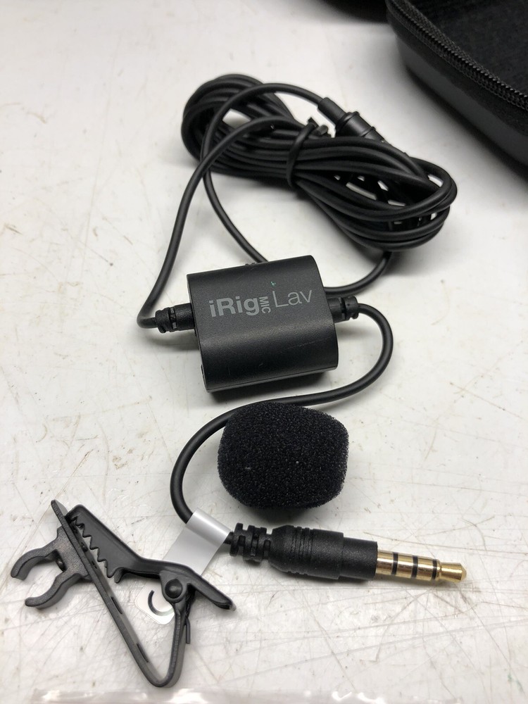 IK Multimedia iRig Mic Lav Condenser Microphone for iPhone iPad Touch Android.