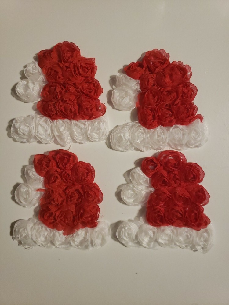 Shabby Flower Santa Hats