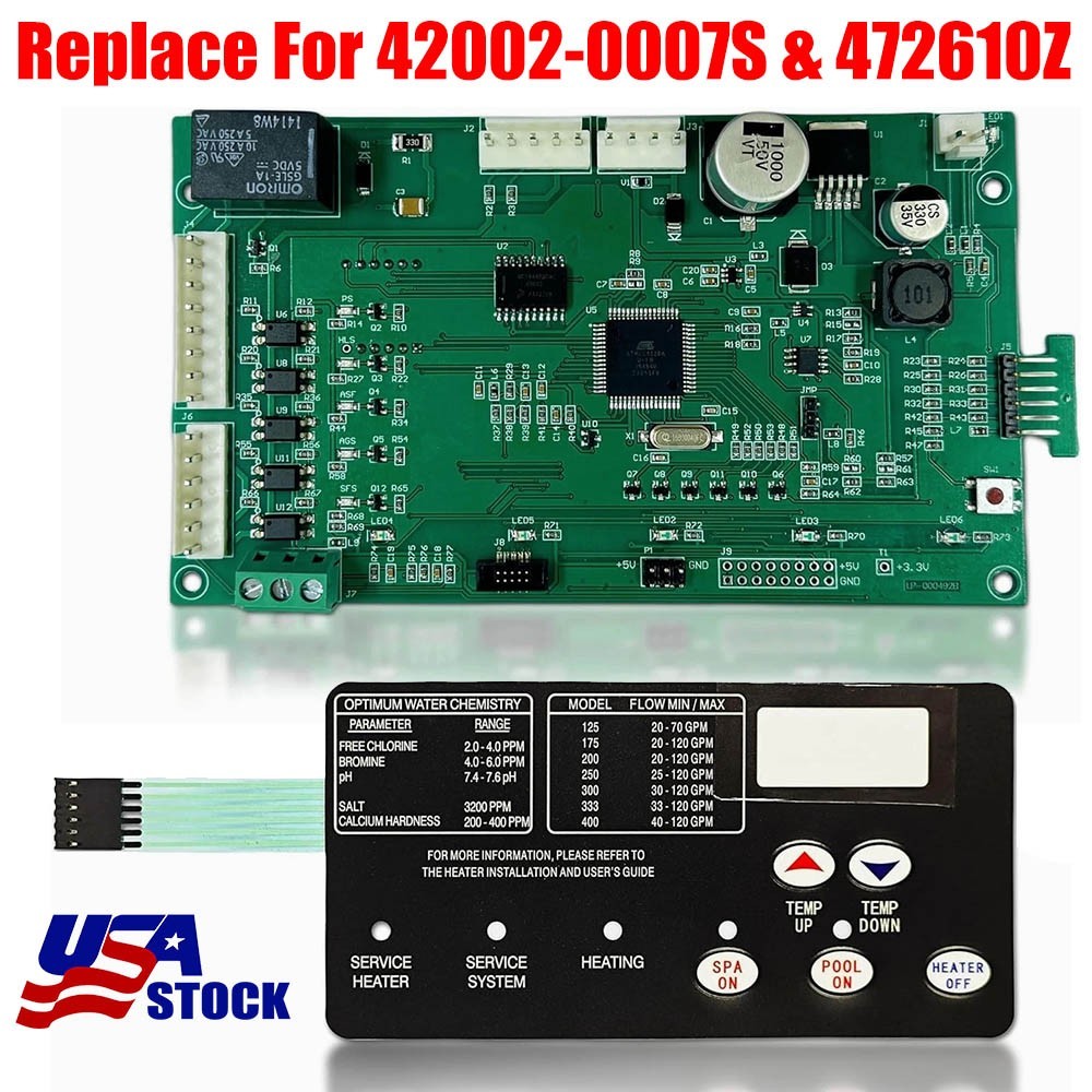 42002-0007S Replacement Board With Switch Pad Compatible with Pentair 461105