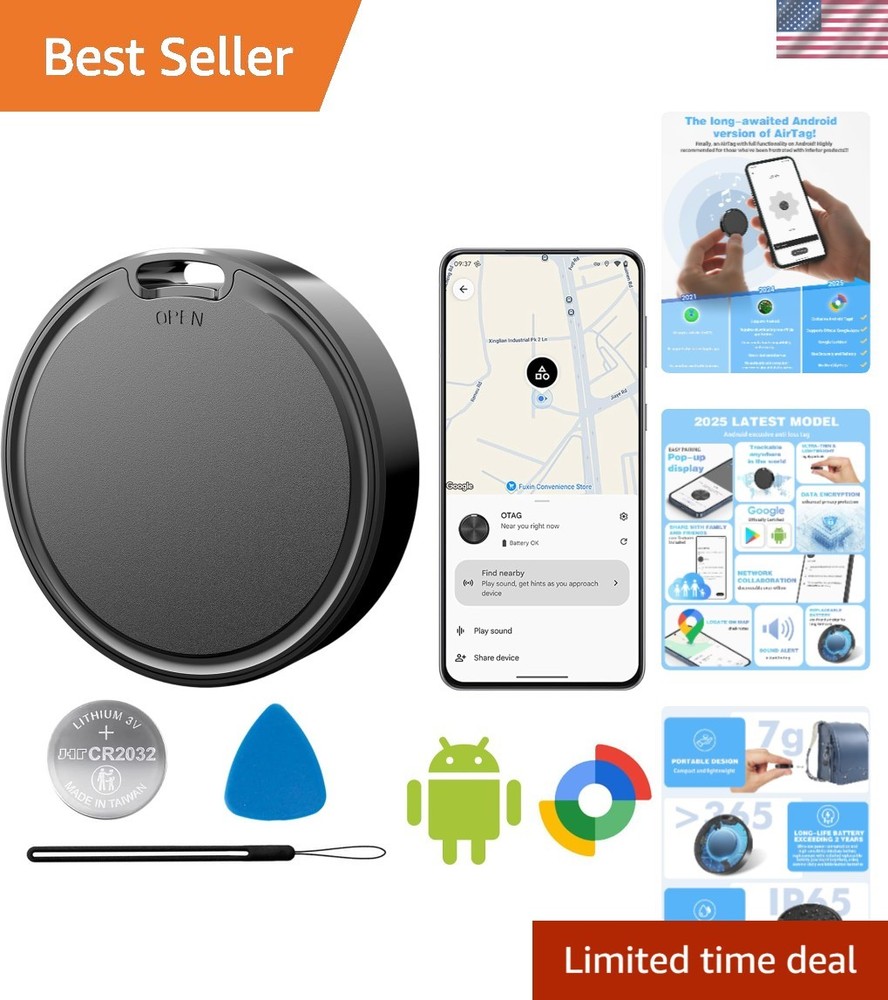 Waterproof Android Tags with Loud Alerts - 2  Battery for Everyday Use