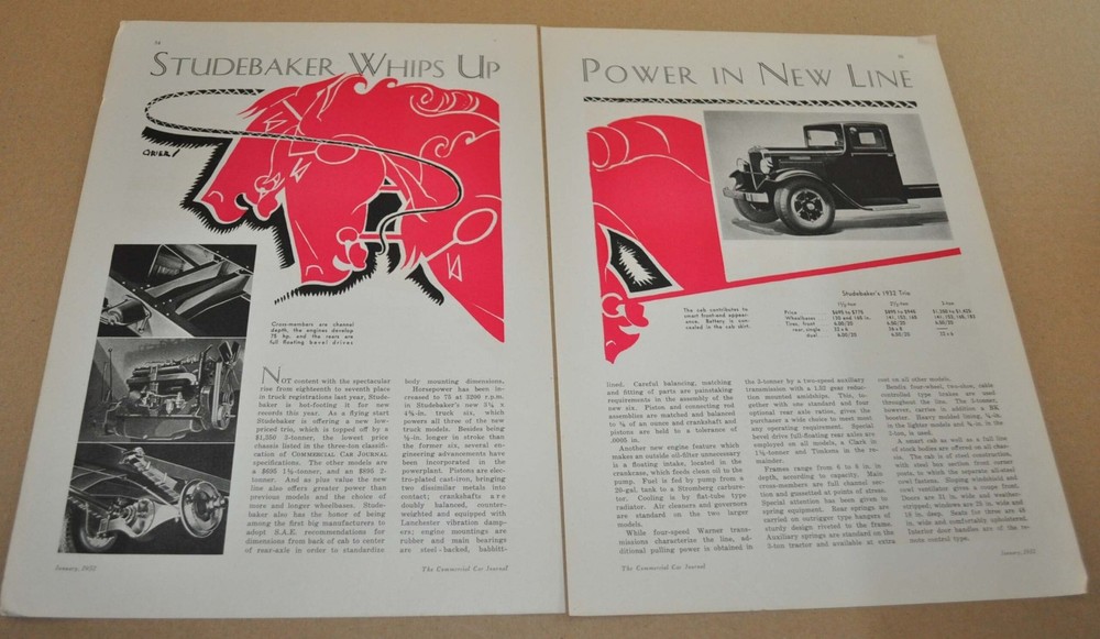 1932 Studebaker Truck Print Article