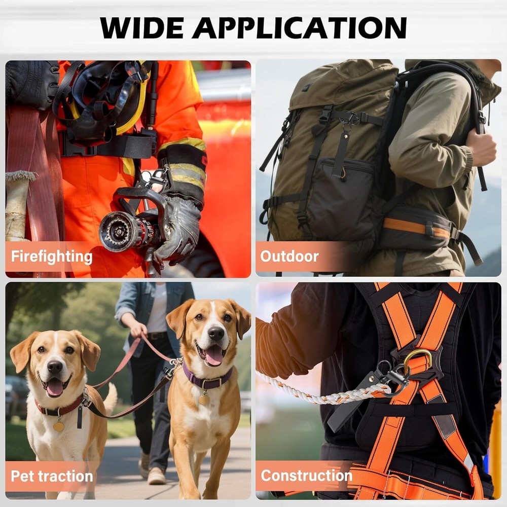 Quick Release Clip Shackle for SCBA Mask (2 Pack), Firefighter Accessories Tools