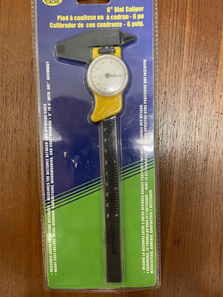 Tool Cache 6" Dial Caliper; Brand New in Original Packaging