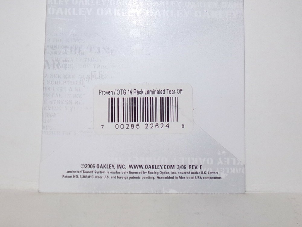 OAKLEY PROVEN/OTG LAMINATED TEAR-OFFS 14-PACK