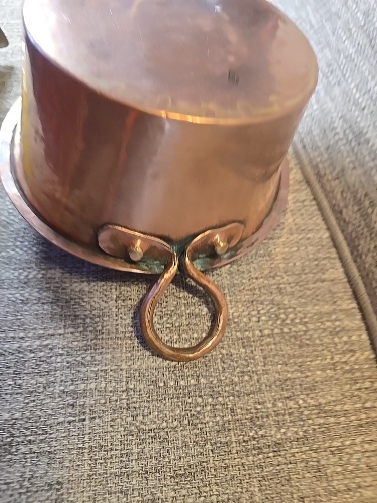 Copper Pan With Brass Handles Vintage