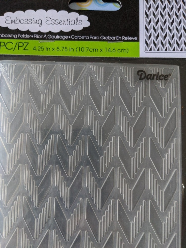 Darice Embossing Folder Arrow Background Plastic 4.25x5.75 Embossing Essentials