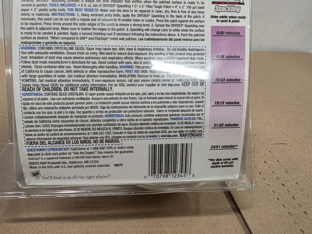 DAP Wall Repair Patch Kit with Drydex Spackling