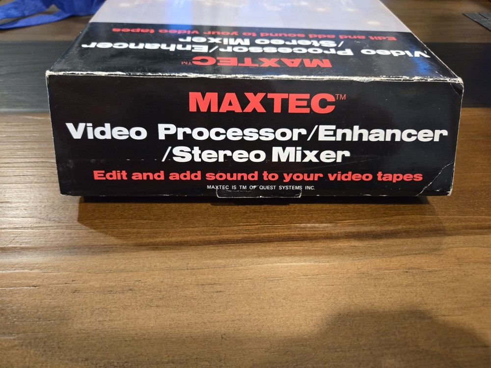 Maxtec Video Processor Enhancer Stereo Mixer Audio Vintage