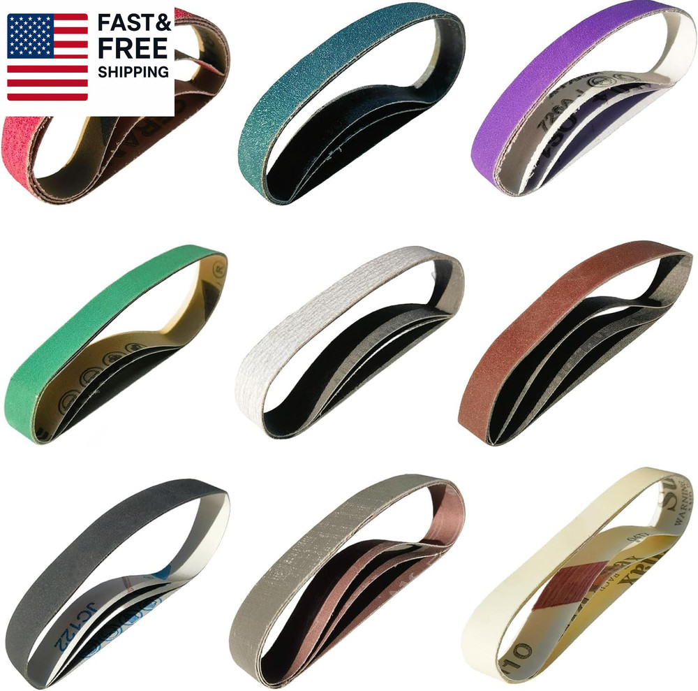 18 PCS 3/4" X 12" Replacement Knife Sharpener Sanding Belt Kit for Work Sharp Kn