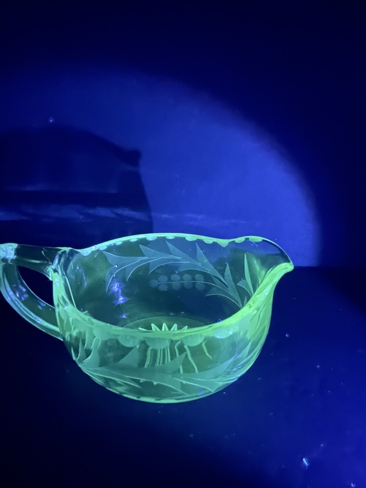 Ornate Glass Creamer Bowl  1930's
