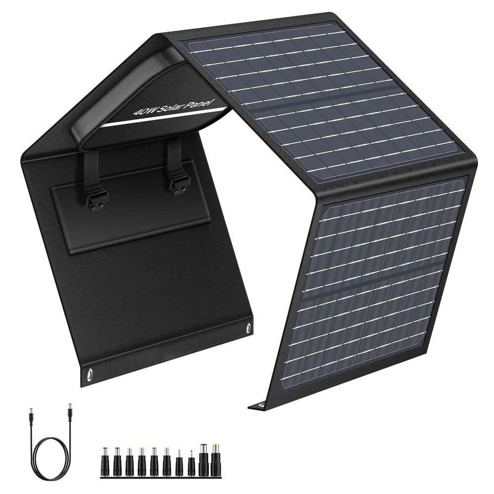 Portable Solar Panel Charger 40W Foldable Solar Panel for Portable Power Stat...