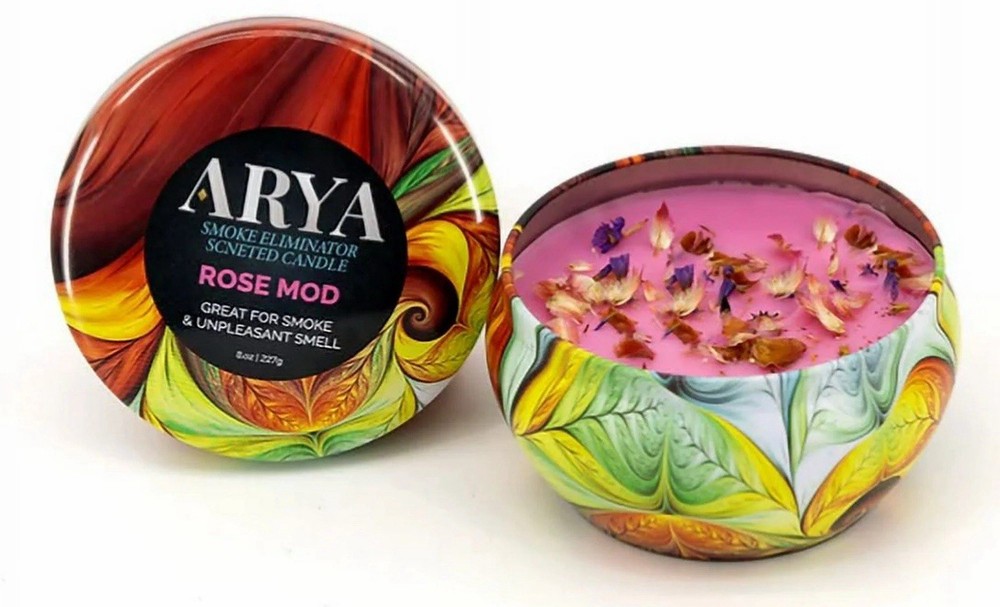ARYA ODOR ELIMINATOR SCENTED CANDLE- 8OZ- 1CT- Assorted Scent
