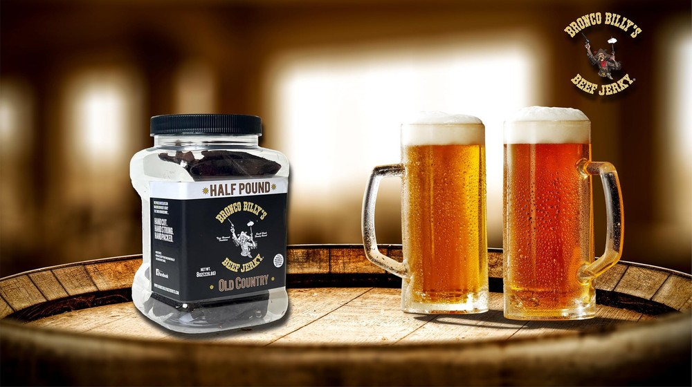 Bronco Billy's Beef Jerky Old Country Half Pound Jar