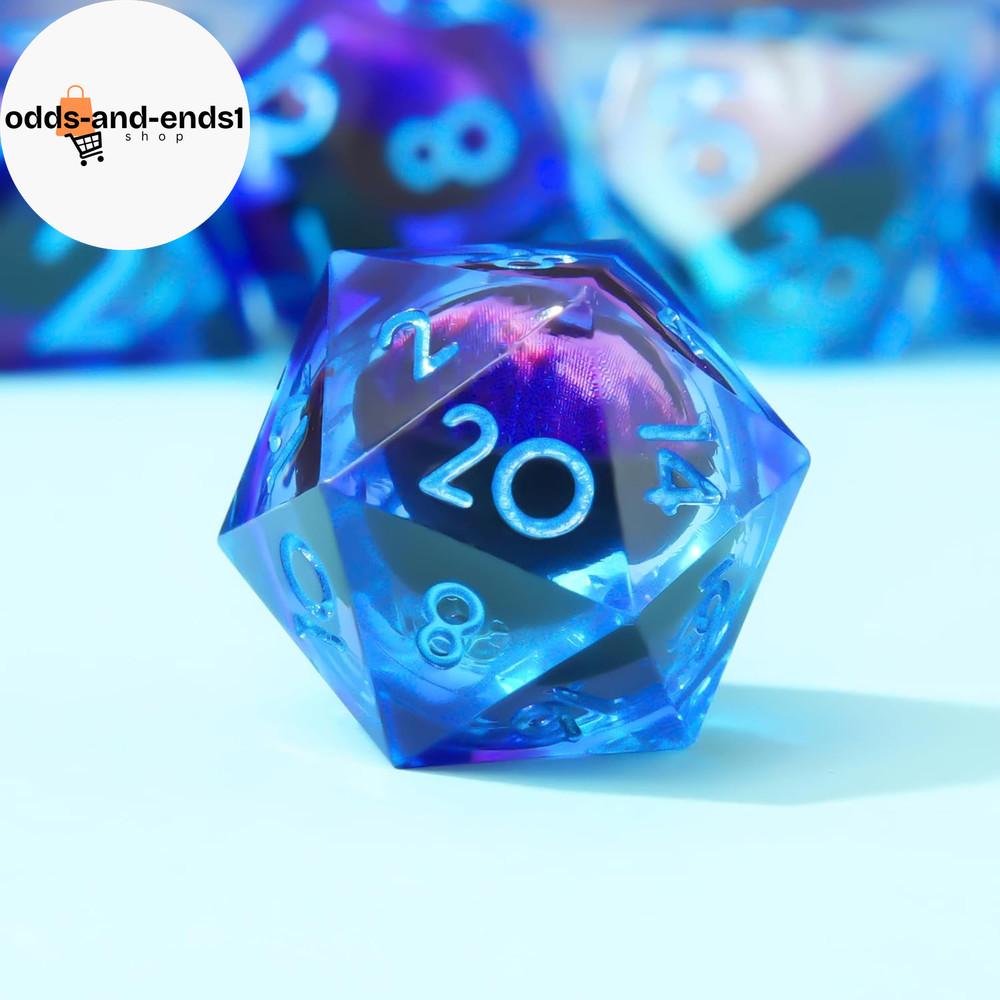 Beholder'S Eye DND Dice- Dragon Eye Liquid Core Sharp Edge Handmade Dice Set for