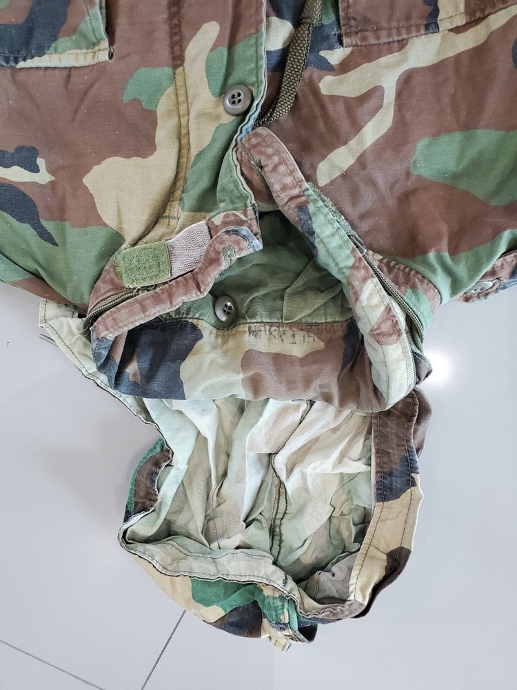 US Military Parka, Cold Weather, Camouflage; Size Medium Long Jacket
