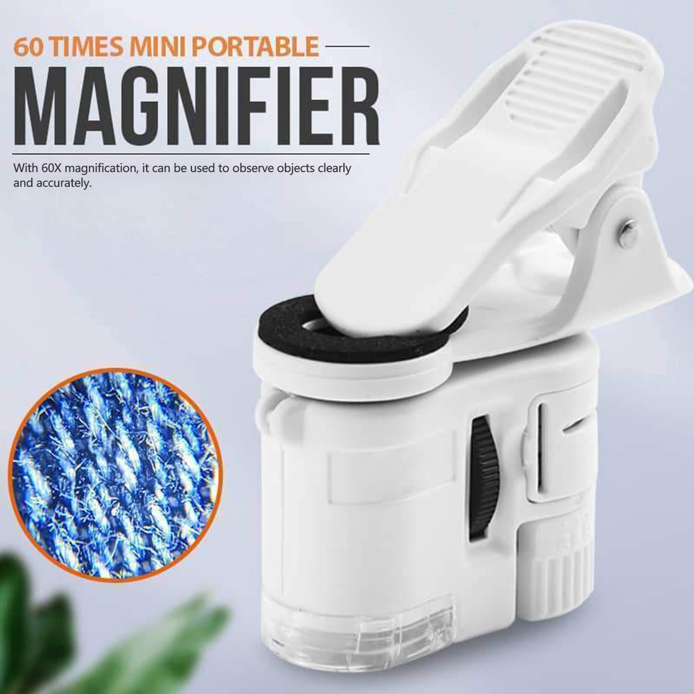 60X Mini Portable Smartphone Microscope Handheld Magnifier for Cell S4S7