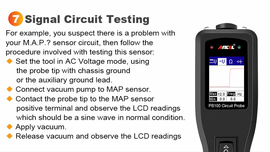Ancel PB100 Circuit Tester Power Probe Auto Powerscan Tester AVOmeter US