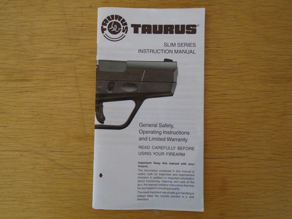 TAURUS SLIM Series Instruction Manual