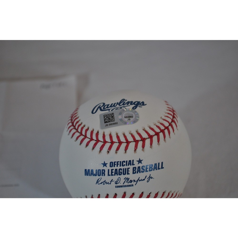 Mario Hollands Autographed Baseball MLB Authenticated JB560882