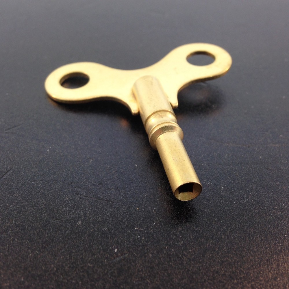 Solid Brass Clock Key. # 1 or 2.6 mm. or .102 inches