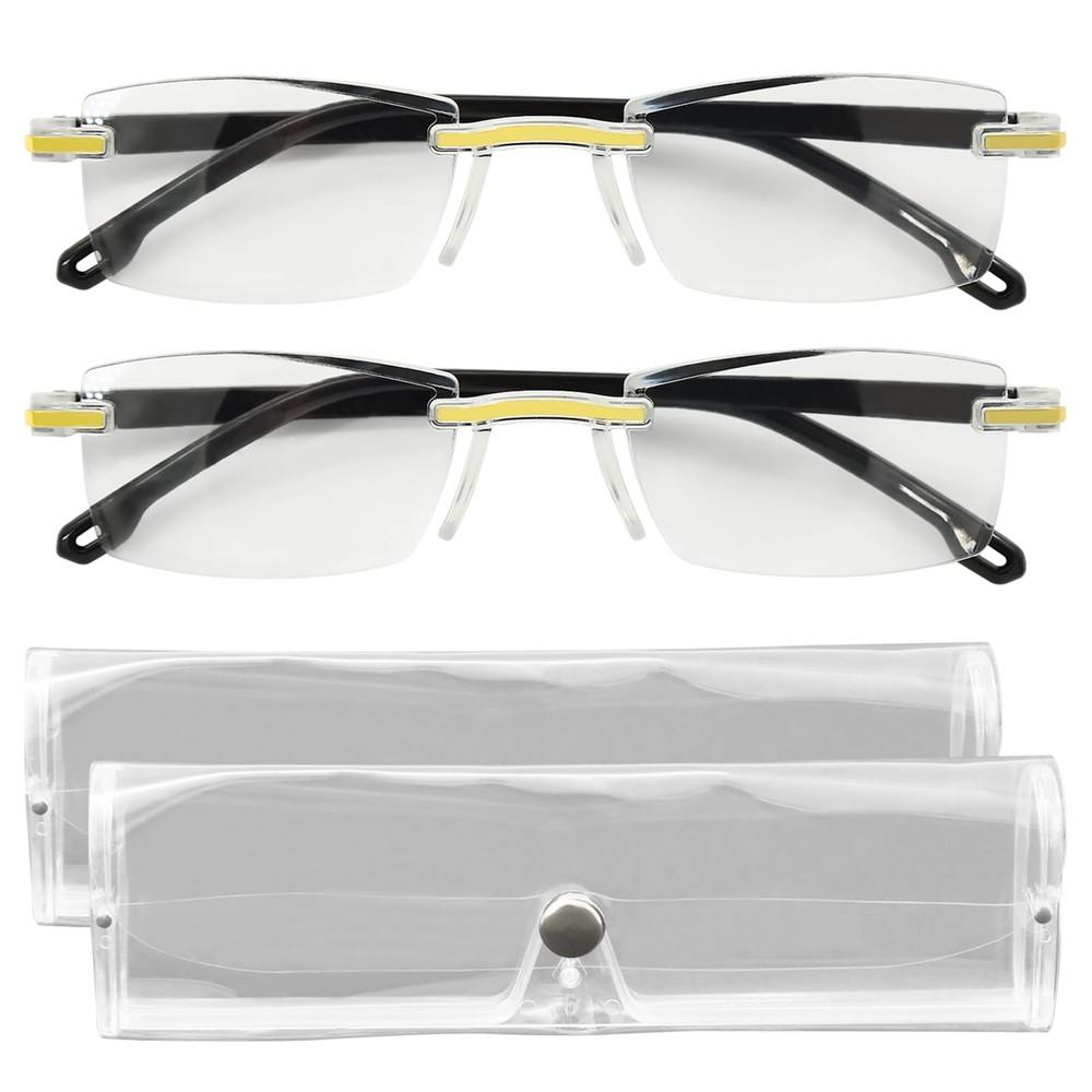 2 Pcs Auto Focus Glasses, Automatic Zoom Reading Intelligent Self Adjusting P...
