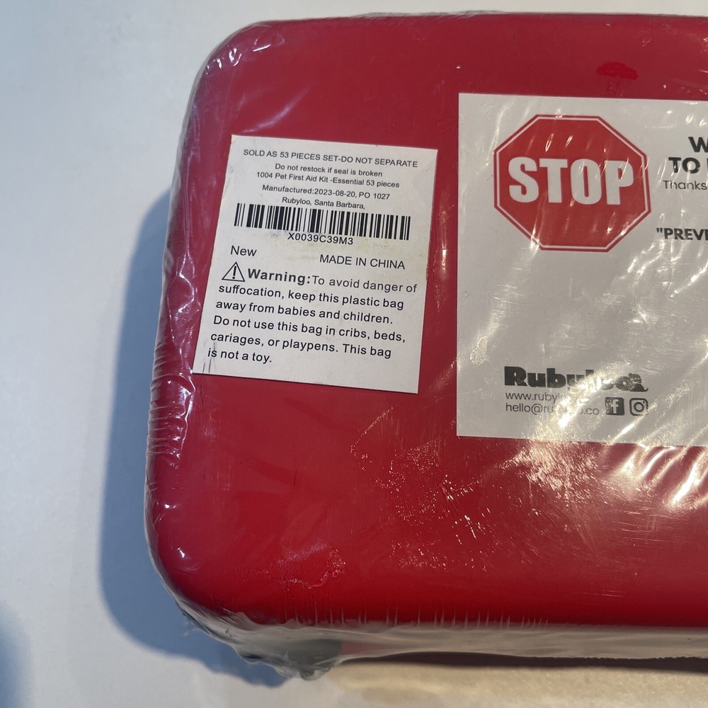 Rubyloo 1004 Pet First Aid Kid Essential 53 Pieces