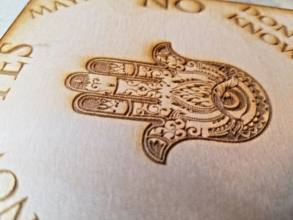 MINI Hamsa Hand Pendulum Board HANDMADE for Wicca, Witch, & Pagan