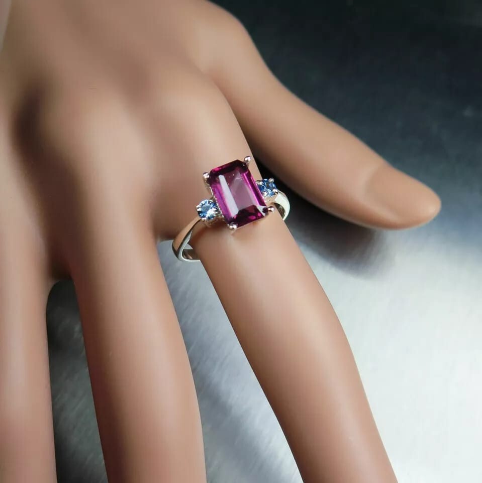 Vintage Style Lab-Created 3.20 Ct Red Ruby Wedding Ring 14K White Gold Plated