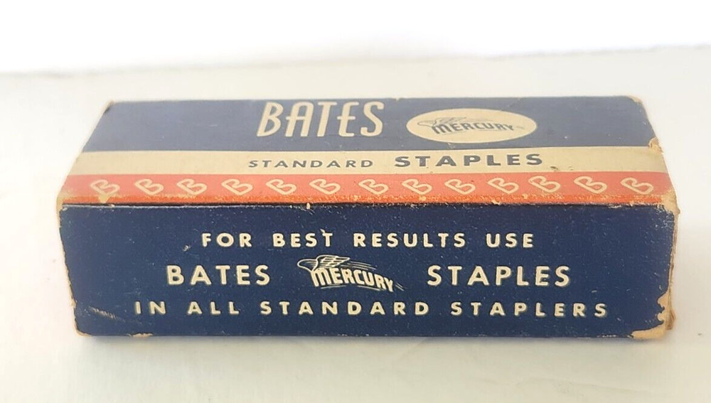Vintage BATES Stapler Office BOX ONLY