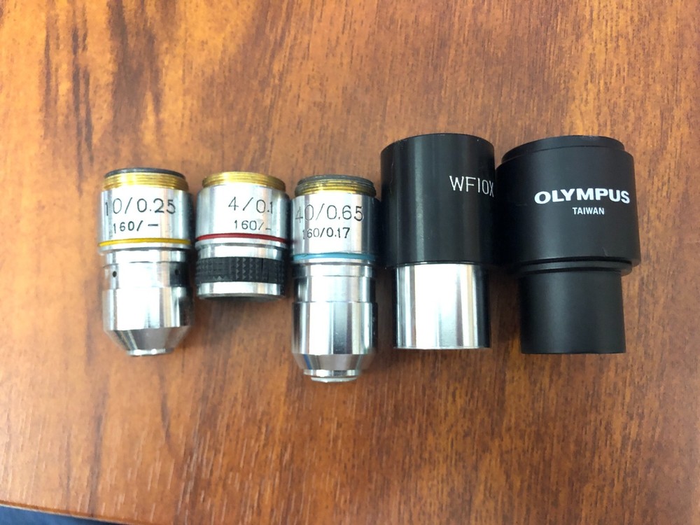 Lot 5 Lens, 3 object lens + 2 eyepieces