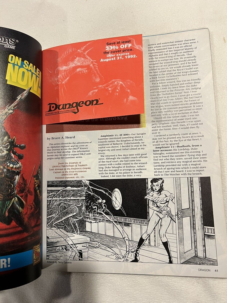 TSR Dragon Magazine # 183 Great Condition