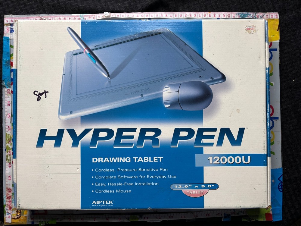 Hyper Pen 12000U Drawing Tablet Aiptek 12x9inch Untested