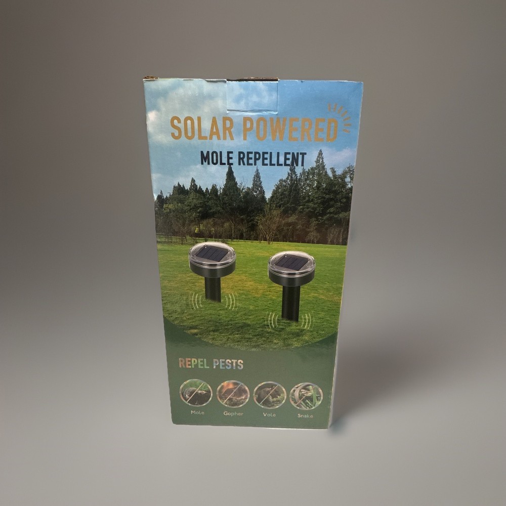 4 pack Solar Power Ultrasonic Repellent Mice Gopher Mole Pest Snake Repeller