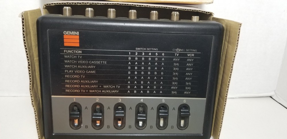 Gemini Cable VCR Video Control Center SC1500 Home Components NIB 6 Input
