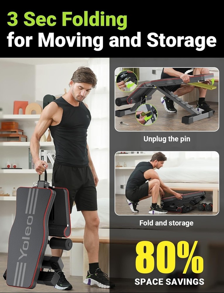 Versatile Incline Decline Flat Bench - Adjustable Options