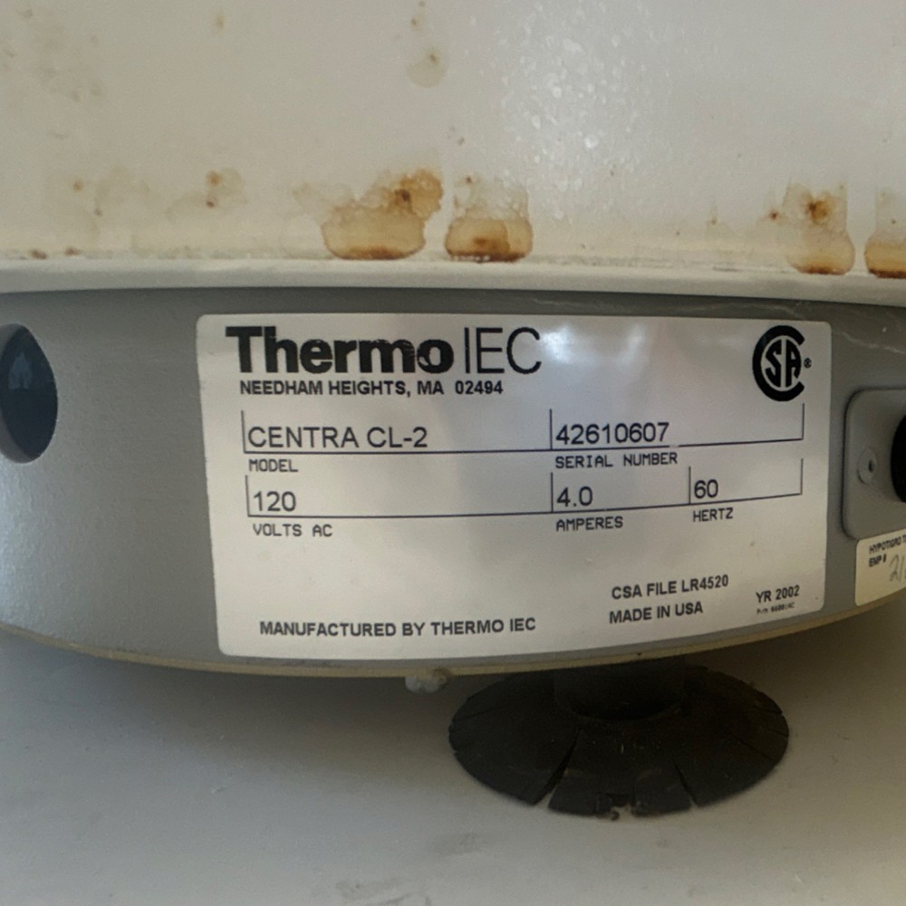 WORKING Thermo Scientific Centra CL2 Centrifuge