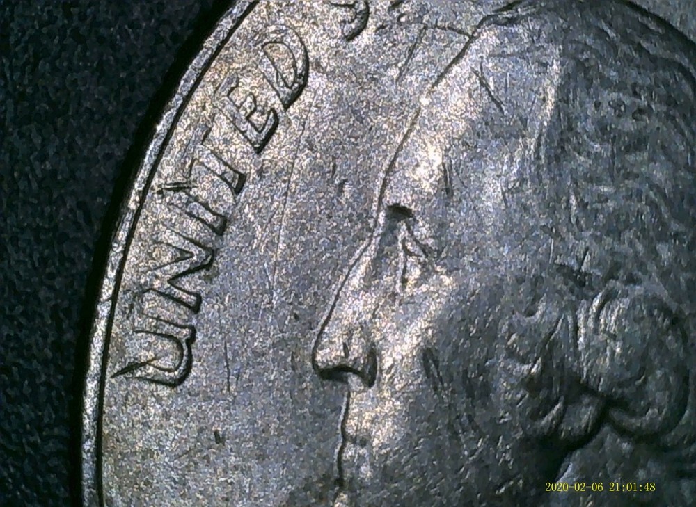 2017-P Ozark Riverways Grease Strike Obv Error coin