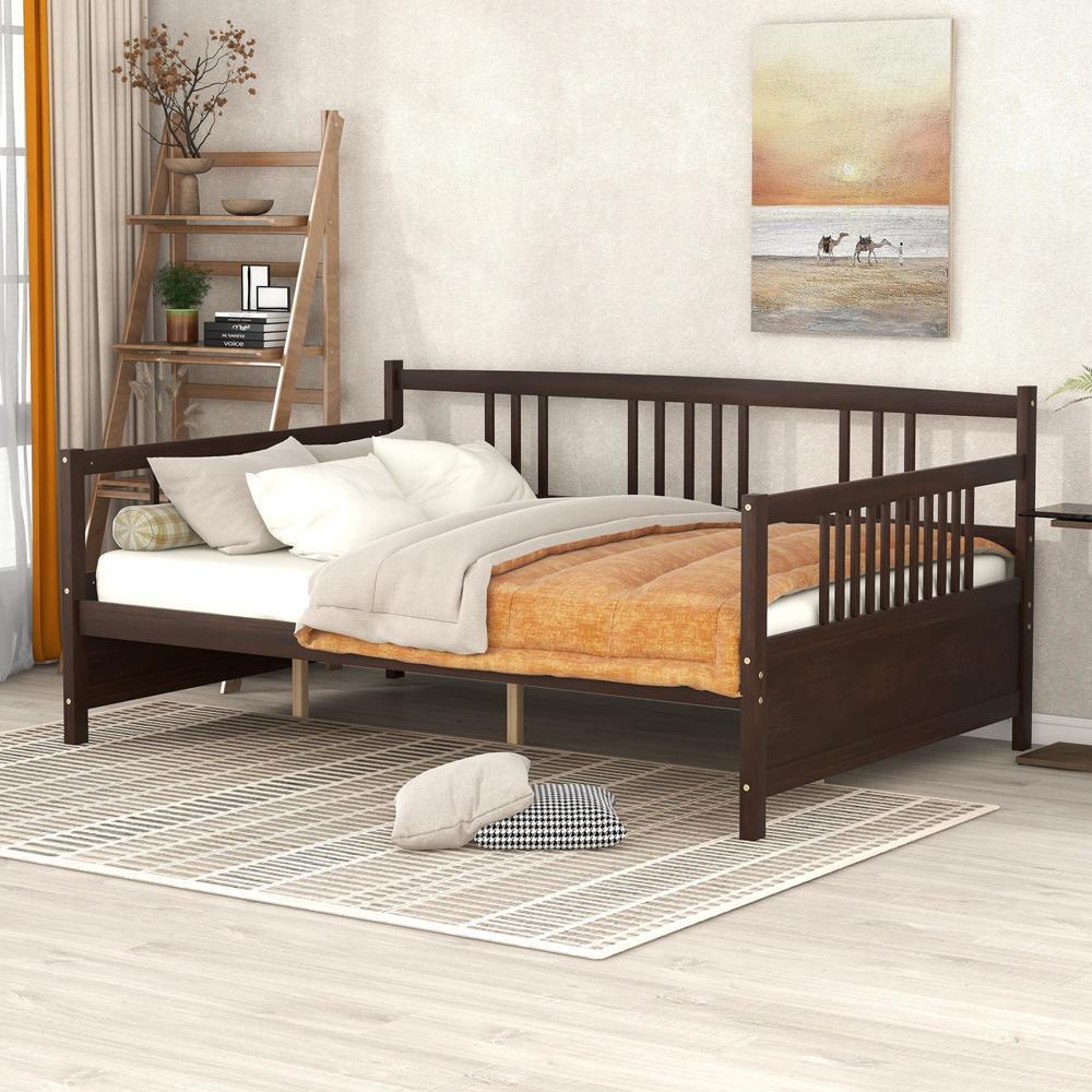 Full Size Daybed with Support Legs Espresso