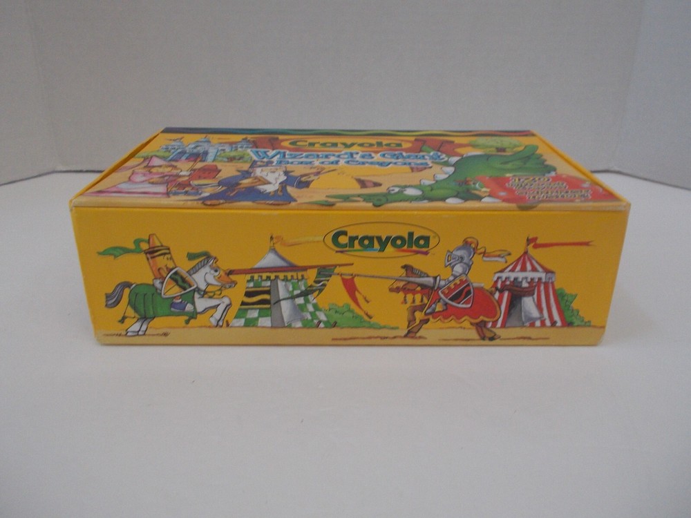 VTG CRAYOLA Wizard's Box Graphic Crayon Holder Organizer EMPTY