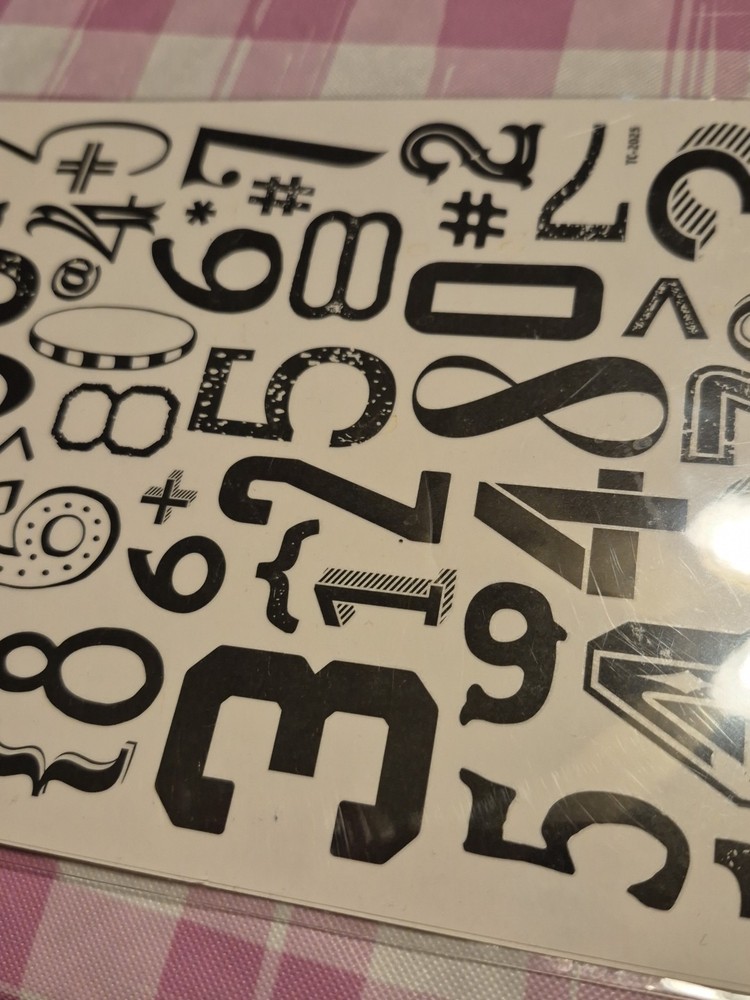 Crafter’s Square Rub on Transfers Numbers NEW