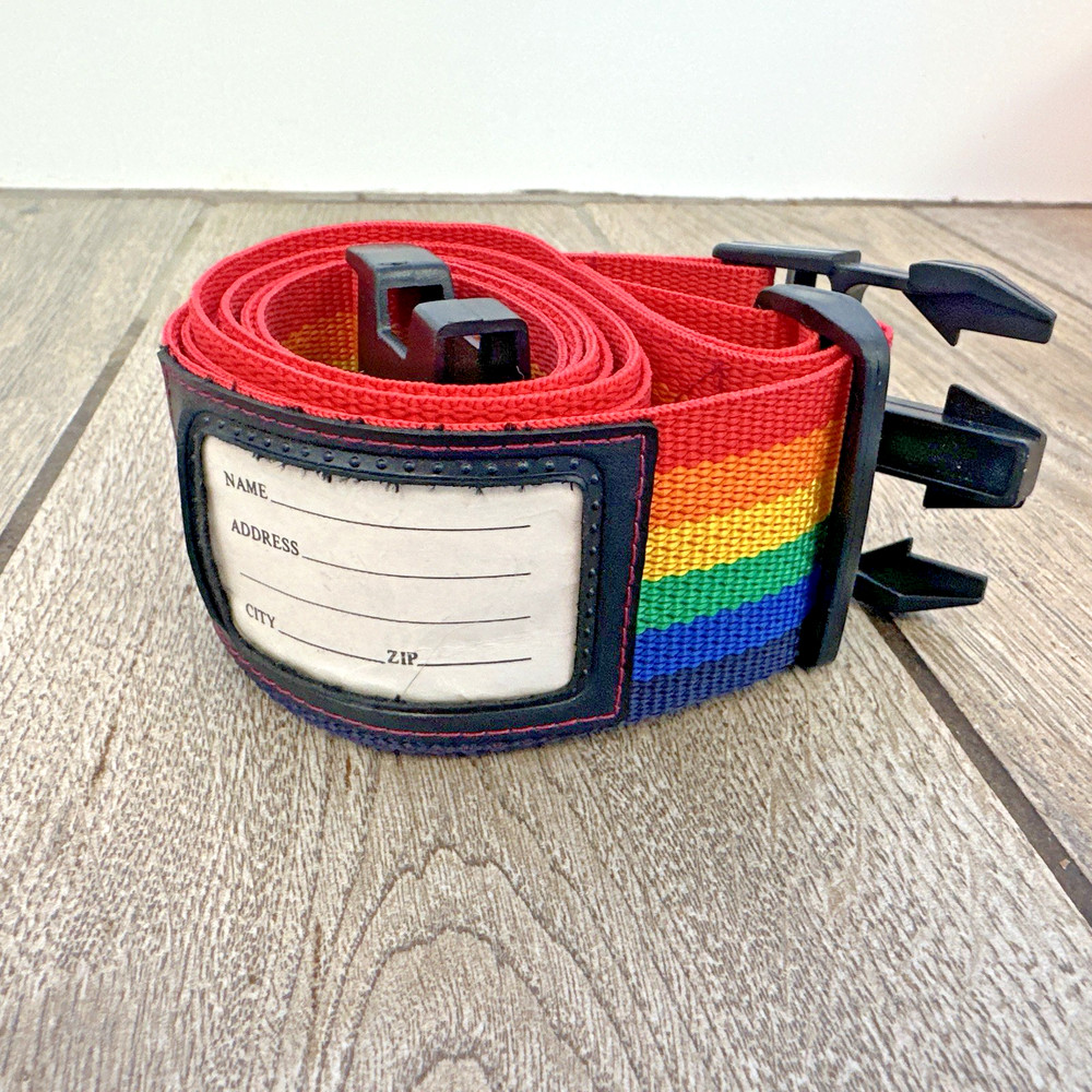 Vintage Belt Rainbow Luggage Strap Pride Suitcase Strap Adjustable