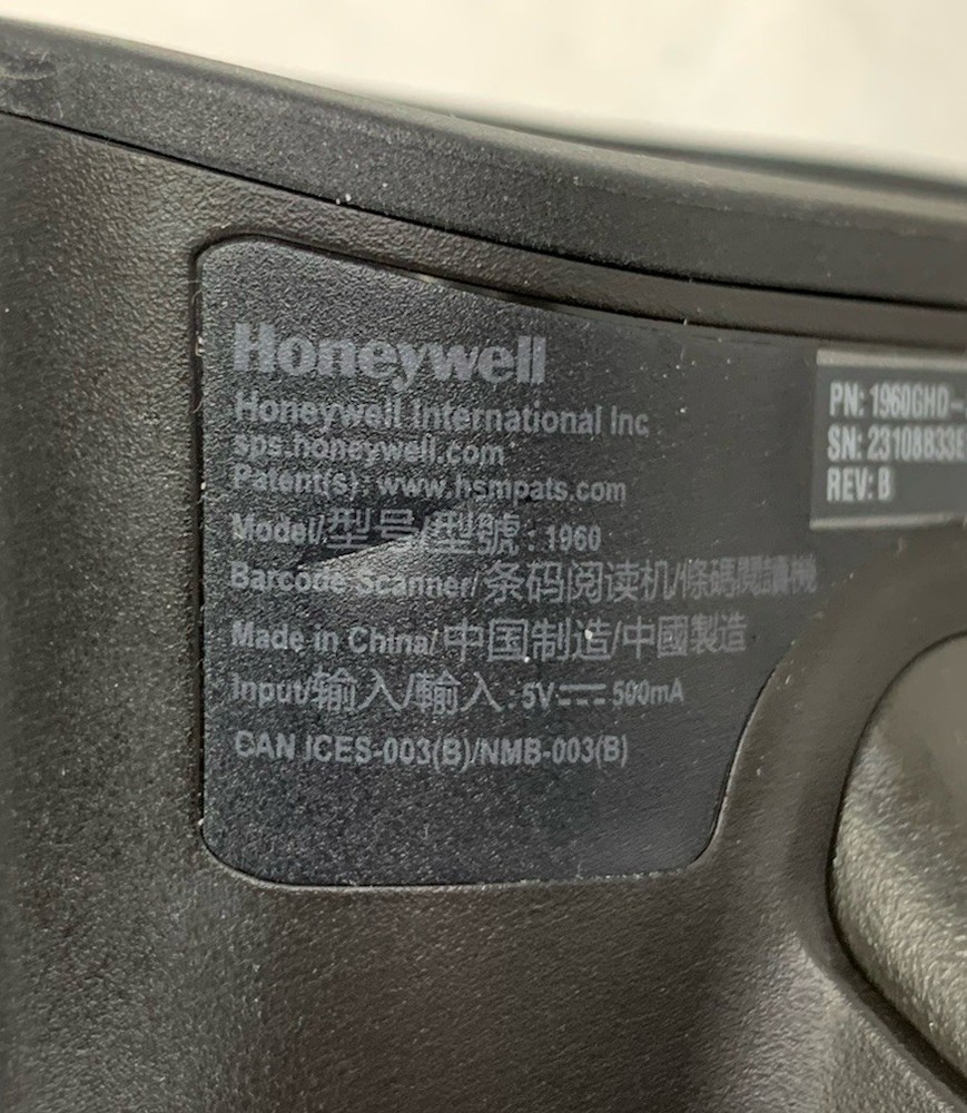 Honeywell 1960 USB-Wired Handheld Barcode Scanner