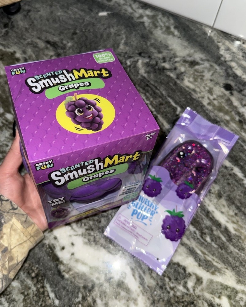 Grape Squishy Purple Bundle 🍇 Smushmart Scented Grape & Squishy Glitter Pop